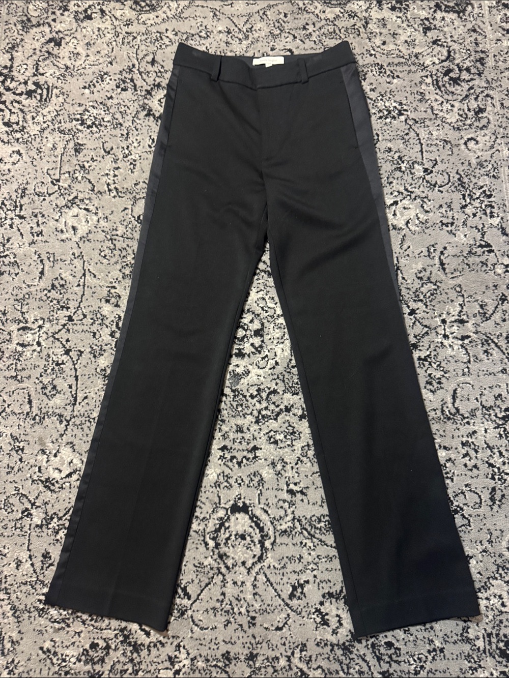 Favorite Daughter Black Tuxedo-Stripe Trousers